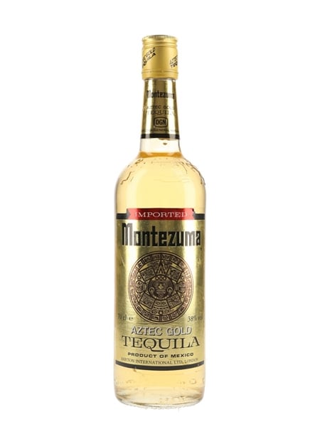 Montezuma Aztec Gold Tequila Bottled 1990s - Barton International Ltd. London 70cl / 38%