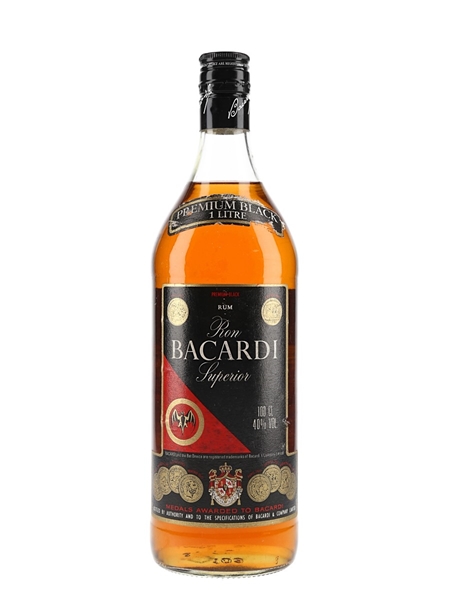 Bacardi Superior Premium Black Superior Bottled 1980s-1990s 100cl / 40%