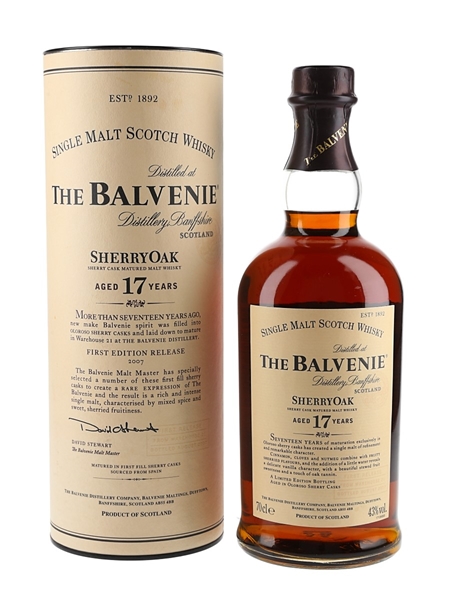 Balvenie 17 Year Old Sherry Oak  70cl / 43%