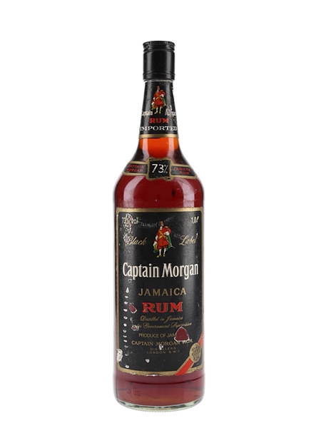 Captain Morgan Black Label Jamaica Rum Bottled 1980s 100cl / 73%