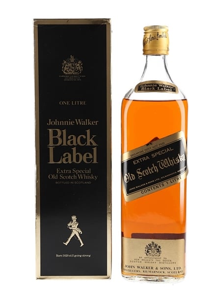 Johnnie Walker Black Label Extra Special Bottled 1970s - Singapore Duty Free 100cl