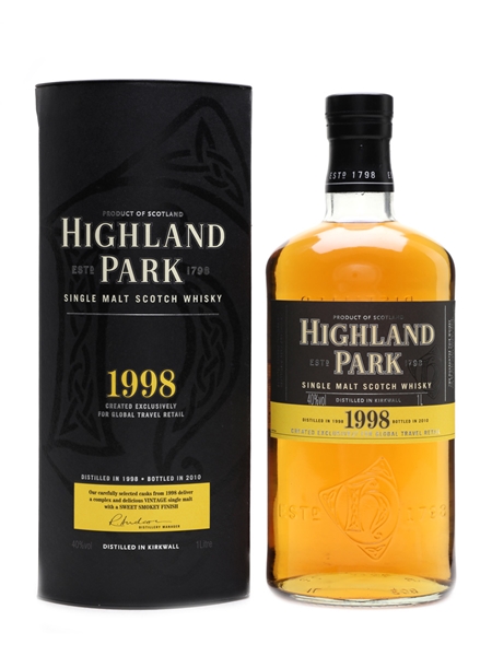 Highland Park 1998 Bottled 2010 - Travel Retail Exclusive 100cl / 40%