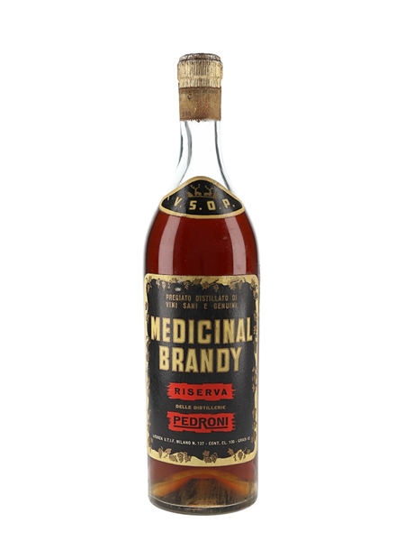 Pedroni Medicinal Brandy VSOP Bottled 1950s 100cl / 42%