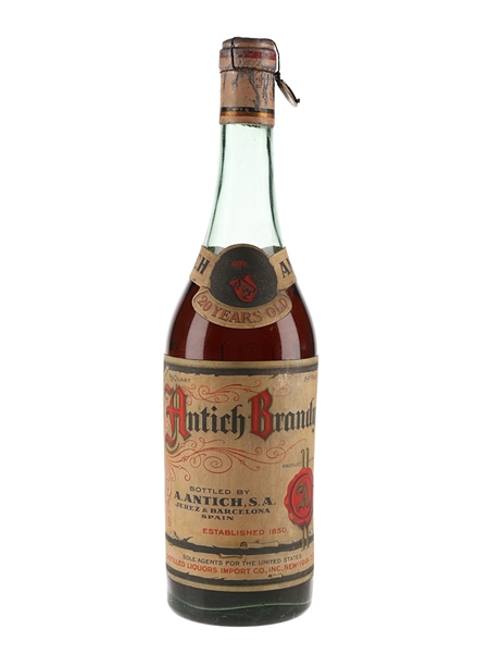 Antich Brandy 20 Year Old Bottled 1950s - US Import 75cl / 44%