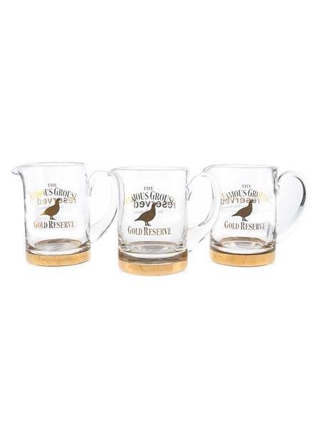 Famous Grouse Gold Reserve Water Jugs  3 x 13cm