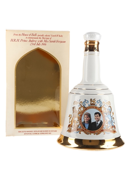 Bell's Ceramic Decanter Royal Wedding 1986 - Prince Andrew & Sarah Ferguson 75cl / 43%