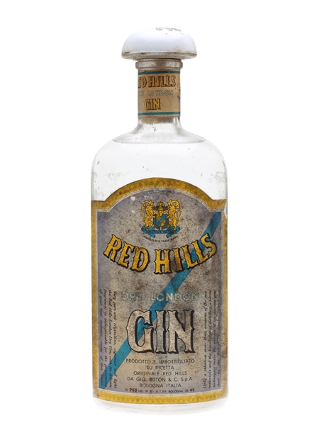 Red Hills Dry London Gin Bottled 1950s 75cl / 45%