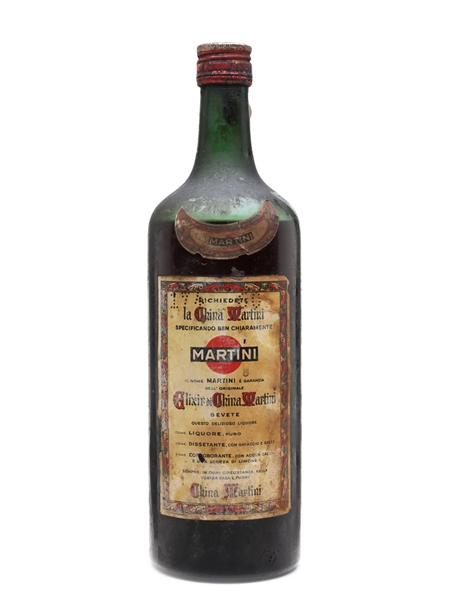 Martini Elixir Di China Bottled 1950s 100cl