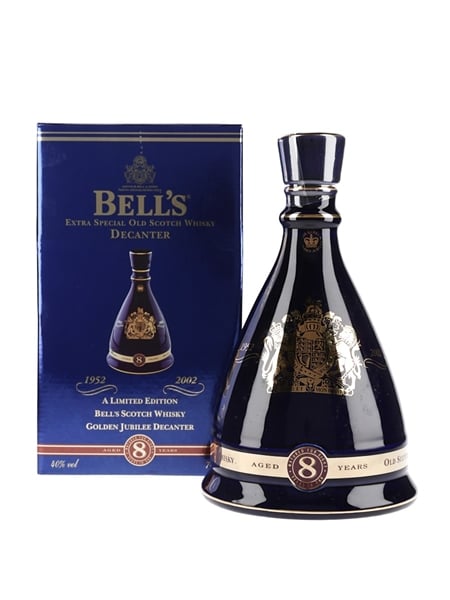 Bell's 8 Year Old Ceramic Decanter 2002 Golden Jubilee Queen Elizabeth II 50 Years Reign 70cl / 40%