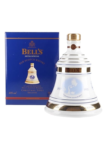 Bell's Christmas 2001 Ceramic Decanter Alexander Graham Bell 70cl / 40%