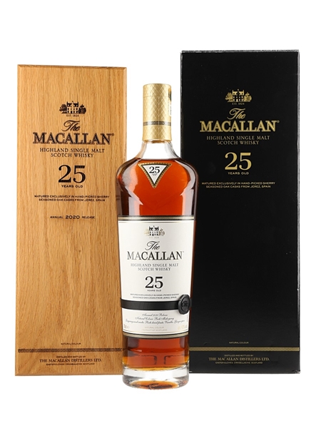 Macallan 25 Year Old Sherry Oak Annual 2020 Release 70cl / 43%