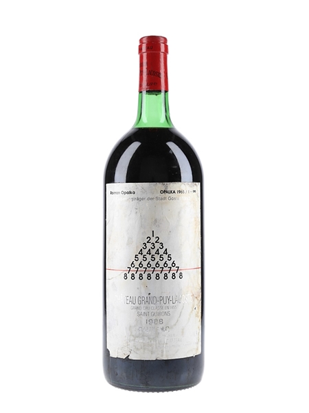 1988 Chateau Grand Puy Lacoste - Magnum Large Format - Roman Opalka Label 150cl / 12.5%