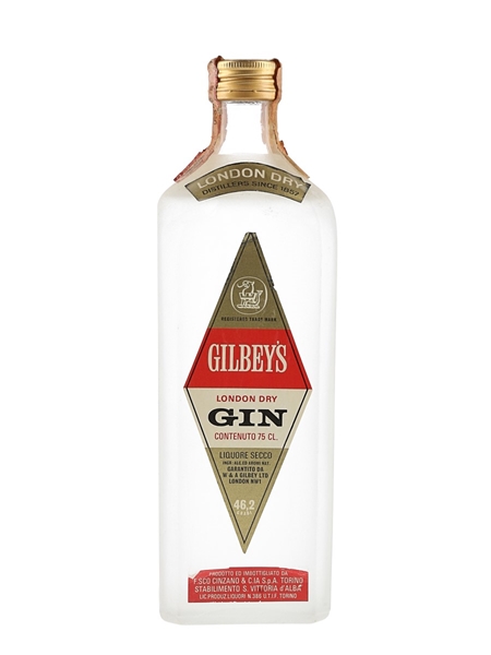 Gilbey's London Dry Gin Bottled 1960s - Cinzano 75cl / 46.2%