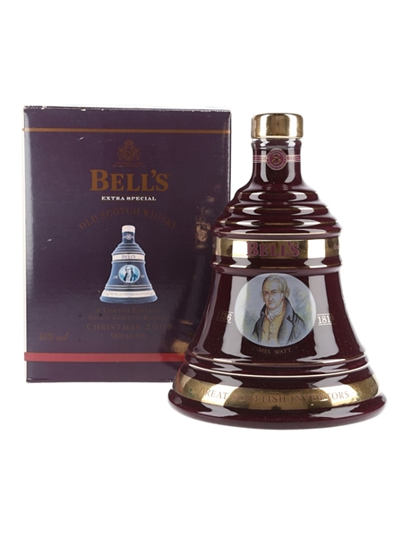 Bell's Christmas 2002 8 Year Old Ceramic Decanter James Watt 70cl / 40%