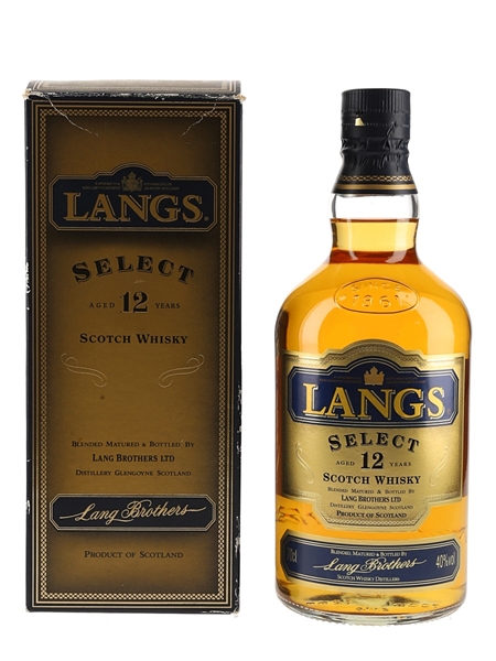 Langs Select 12 Year Old Bottled 1990s 70cl / 40%