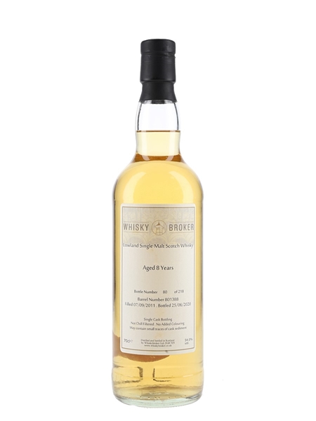 Lowland 2011 8 Year Old Bottled 2020 - Whiskybroker 70cl / 54%