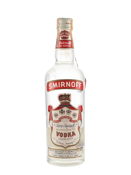 Smirnoff Red Label Bottled 1960s - Cinzano 75cl / 40%