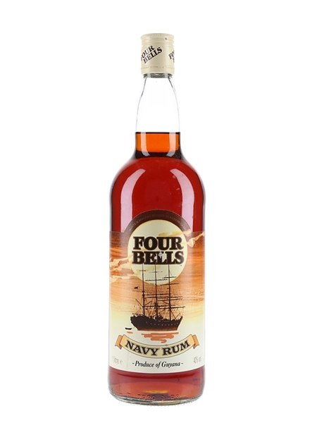 Four Bells Navy Rum Bottled 1990s - Whyte & Mackay 100cl / 40%