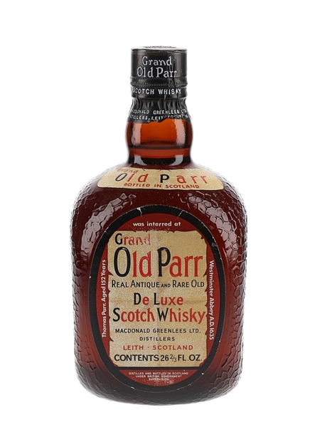 Grand Old Parr De Luxe Bottled 1970s 75.7cl