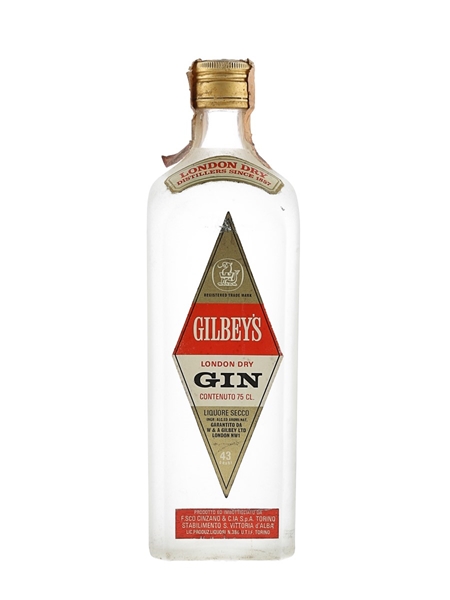 Gilbey's London Dry Gin Bottled 1960s - Cinzano 75cl / 43%