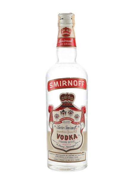 Smirnoff Red Label Bottled 1960s - Cinzano 75cl / 40%