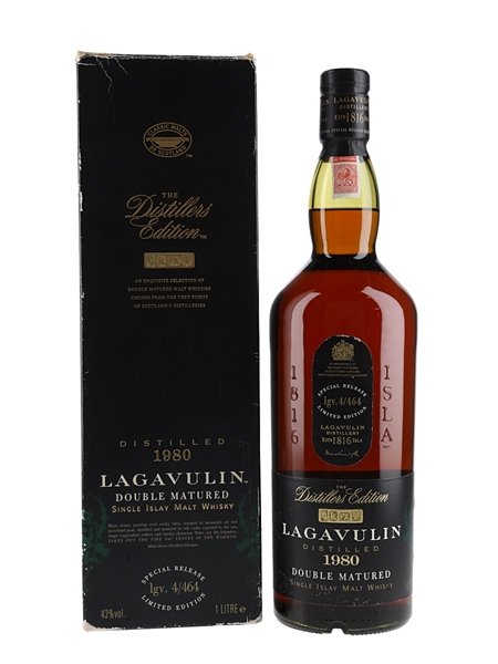 Lagavulin 1980 Distillers Edition White Horse Distillers 100cl / 43%