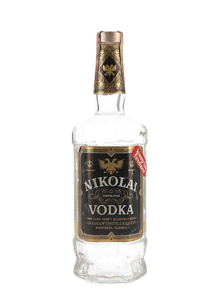 Nikolai Vodka Bottled 1970s - Canadian Distillers 75cl / 40%