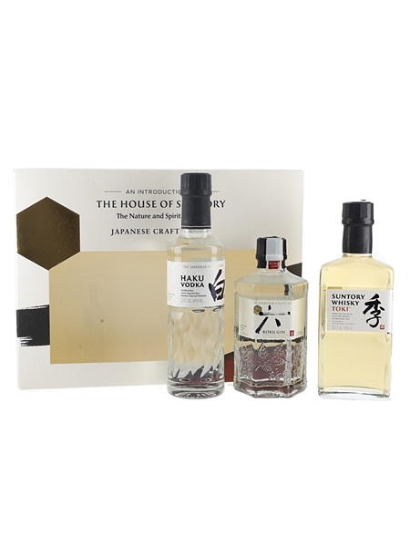 House Of Suntory Japanese Spirits Roku Gin, Whisky Toki & Haku Vodka 3 x 20cl