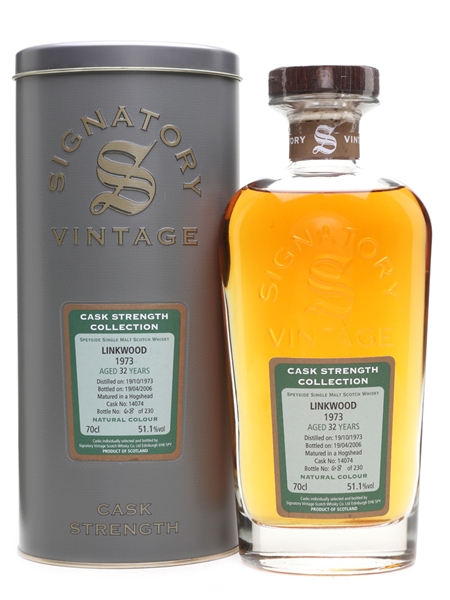 Linkwood 1973 32 Year Old Bottled 2006 - Signatory Vintage 70cl / 51.1%