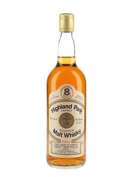 Highland Park 8 Year Old Bottled 1970s - Gordon & MacPhail 75.7cl / 40%