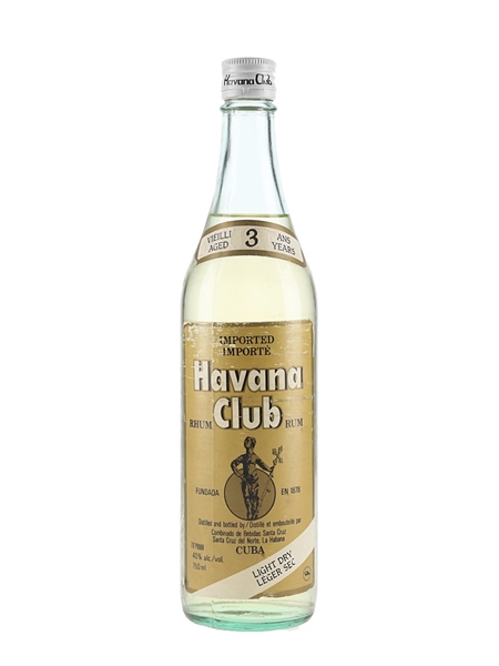 Havana Club 3 Year Old Light Dry Bottled 1970s-1980s 75cl / 40%