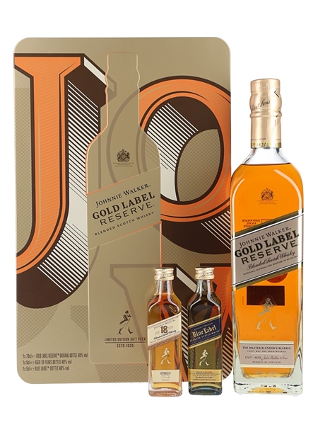 Johnnie Walker Gold Label Reserve Limited Edition Gift Pack 3 x 5cl-70cl / 40%