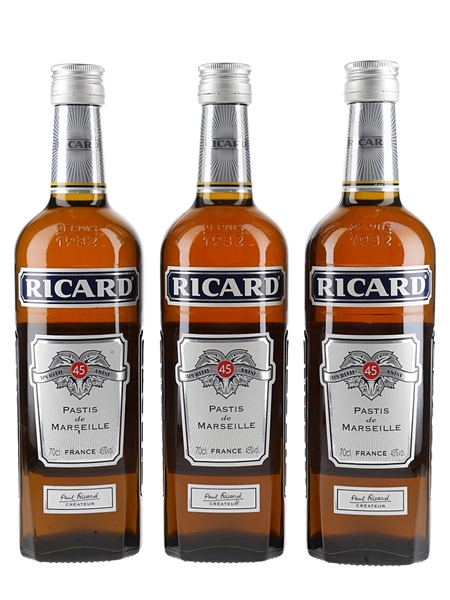 Ricard Pastis De Marseille  3 x 70cl / 45%