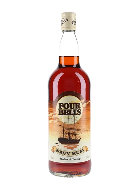 Four Bells Navy Rum Bottled 1990s - Whyte & Mackay 100cl / 40%