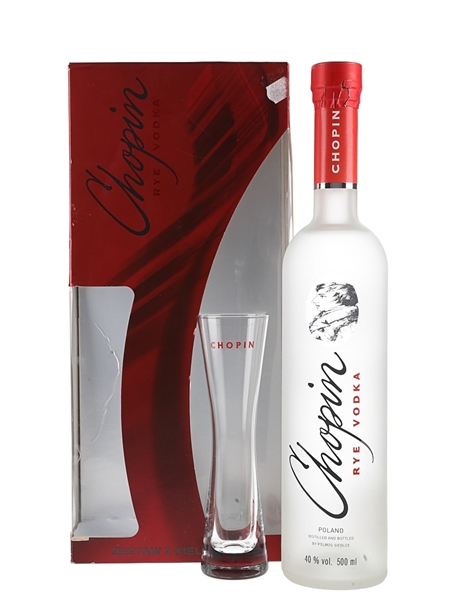 Chopin Rye Vodka Glass Gift Set 50cl / 40%