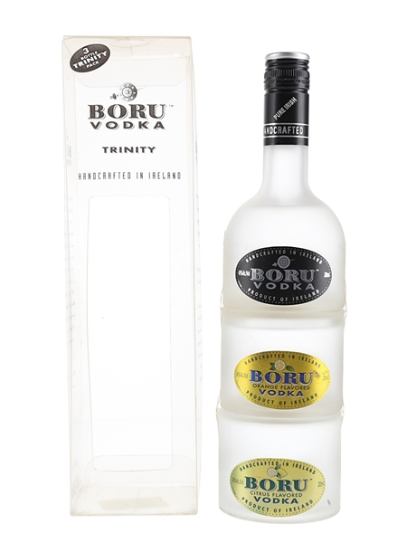 Boru Vodka Trinity Pack Original, Citrus & Orange - US Import 3 x 20cl / 40%