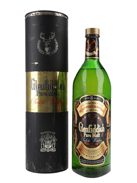 Glenfiddich Pure Malt 8 Year Old Bottled 1970s - 1980s 100cl / 43%