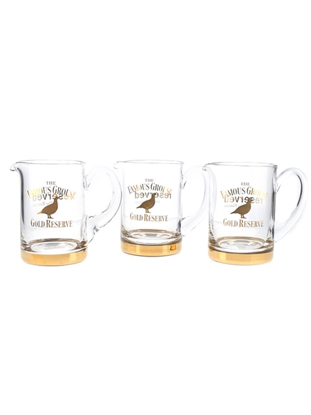 Famous Grouse Gold Reserve Water Jugs  3 x 13cm