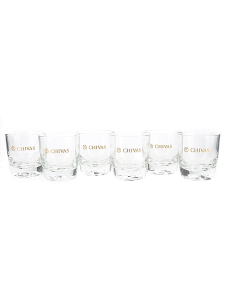 Chivas Whisky Tumblers  6 x 9.5cm Tall