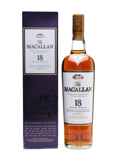 Macallan 18 Year Old 1999 and Earlier 70cl / 43%