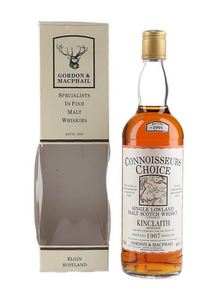 Kinclaith 1967 Connoisseurs Choice Bottled 1991 - Gordon & MacPhail 70cl / 40%