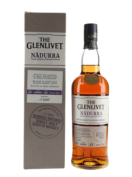 Glenlivet Nadurra Oloroso Matured Bottled 2017 - Batch OL0317 70cl / 60.3%