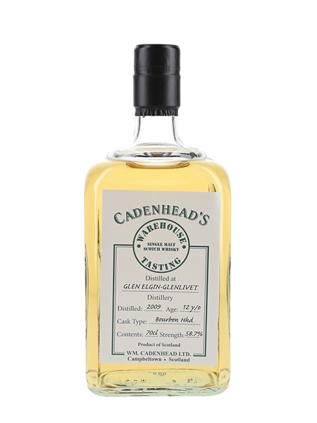 Glen Elgin Glenlivet 2009 12 Year Old Cadenhead's Tasting Warehouse 70cl / 58.7%