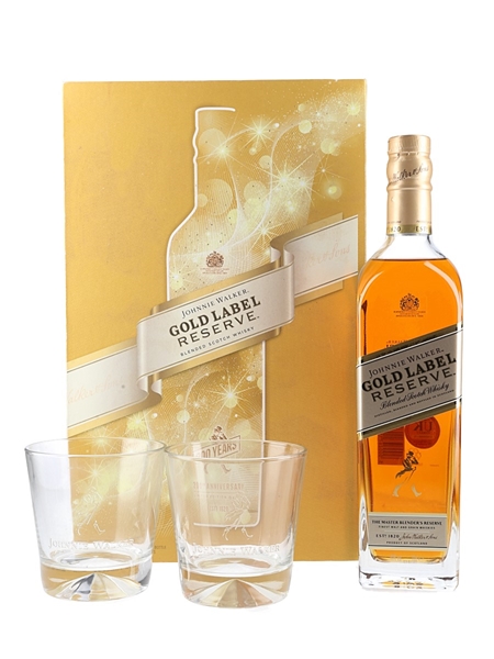 Johnnie Walker Gold Label Reserve 200th Anniversary Limited Edition Glasses Pack 70cl / 40%