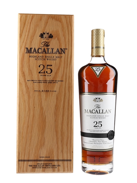 Macallan 25 Year Old Sherry Oak Annual 2022 Release 70cl / 43%