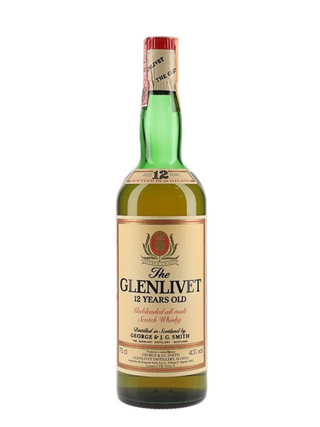 Glenlivet 12 Year Old Bottled 1980s - Seagram Italia 75cl / 43%