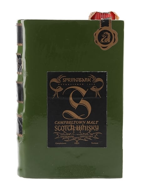 Springbank 12 Year Old Book Decanter Vol III Bottled 1980s - Consorzio Vinicolo 75cl / 43%