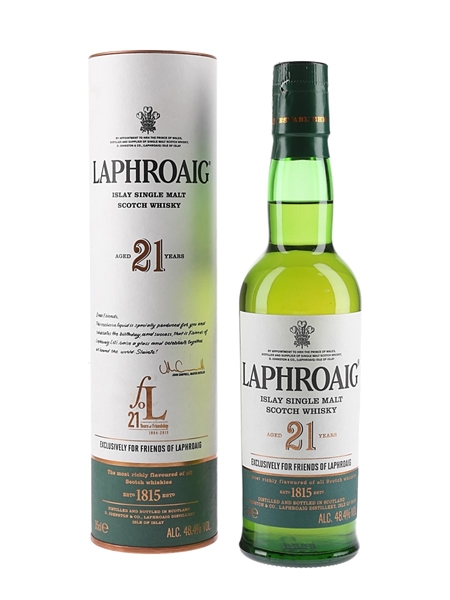 Laphroaig 21 Year Old Friends Of Laphroaig 21st Anniversary 35cl / 48.4%