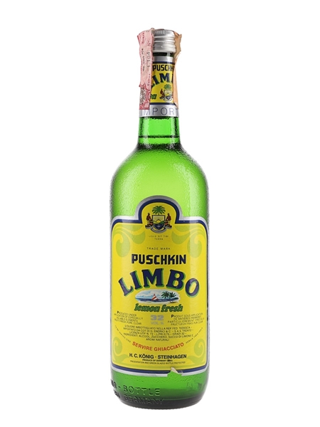 Puschkin Limbo Lemon Liqueur Bottled 1970s - G. Endrici & C 75cl / 32%