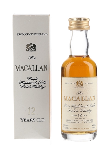 Macallan 12 Year Old Bottled 1970s-1980s 4.6cl / 43%